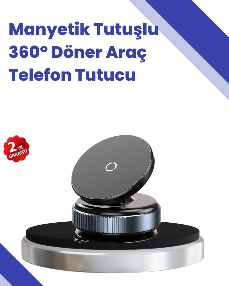 Araç İçi Telefon Tutucu - Güçlü Manyetik Vakumlu Model