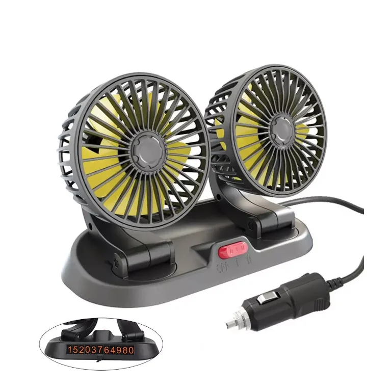 Araç İçi Torpido Üstü Çift Fanlı Oto Vantilatör 360° Dönerli Numaratörlü 12-24 V Araç İçi Torpido Üstü Çift Fanlı Oto Vantilatör 360° Dönerli Numaratörlü 12-24 V