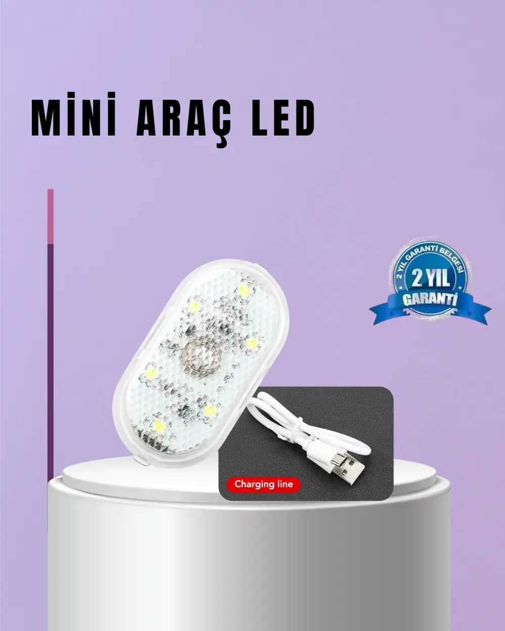 Araç İçi ve Ev Kullanımı İçin 7 Renkli Dekoratif LED Lamba