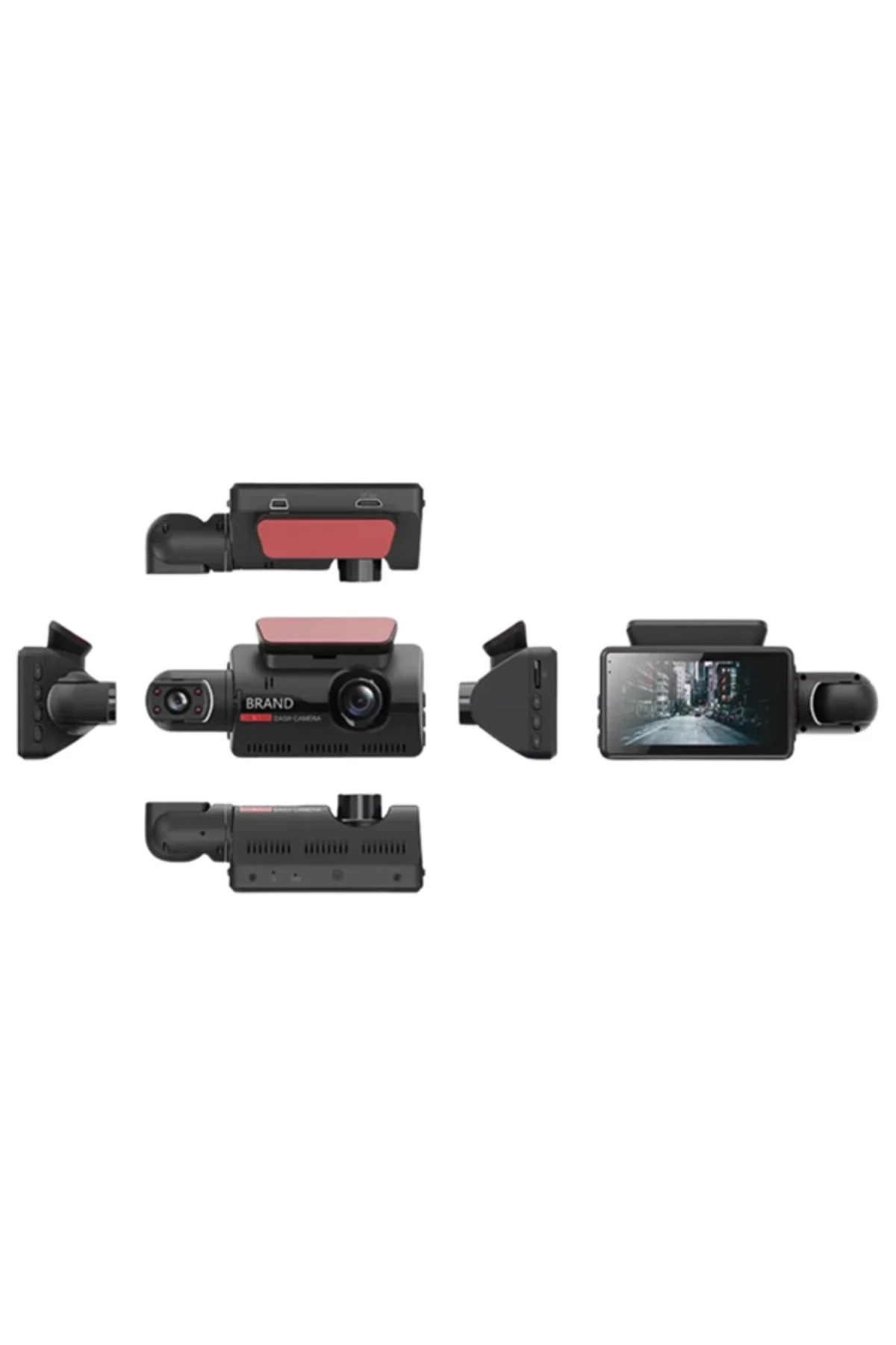 Araç İçi ve Ön Kameralı 3 İnç IPS Ekranlı Full HD Güvenlik Kamera Araç İçi ve Ön Kameralı 3 İnç IPS Ekranlı Full HD Güvenlik Kamera
