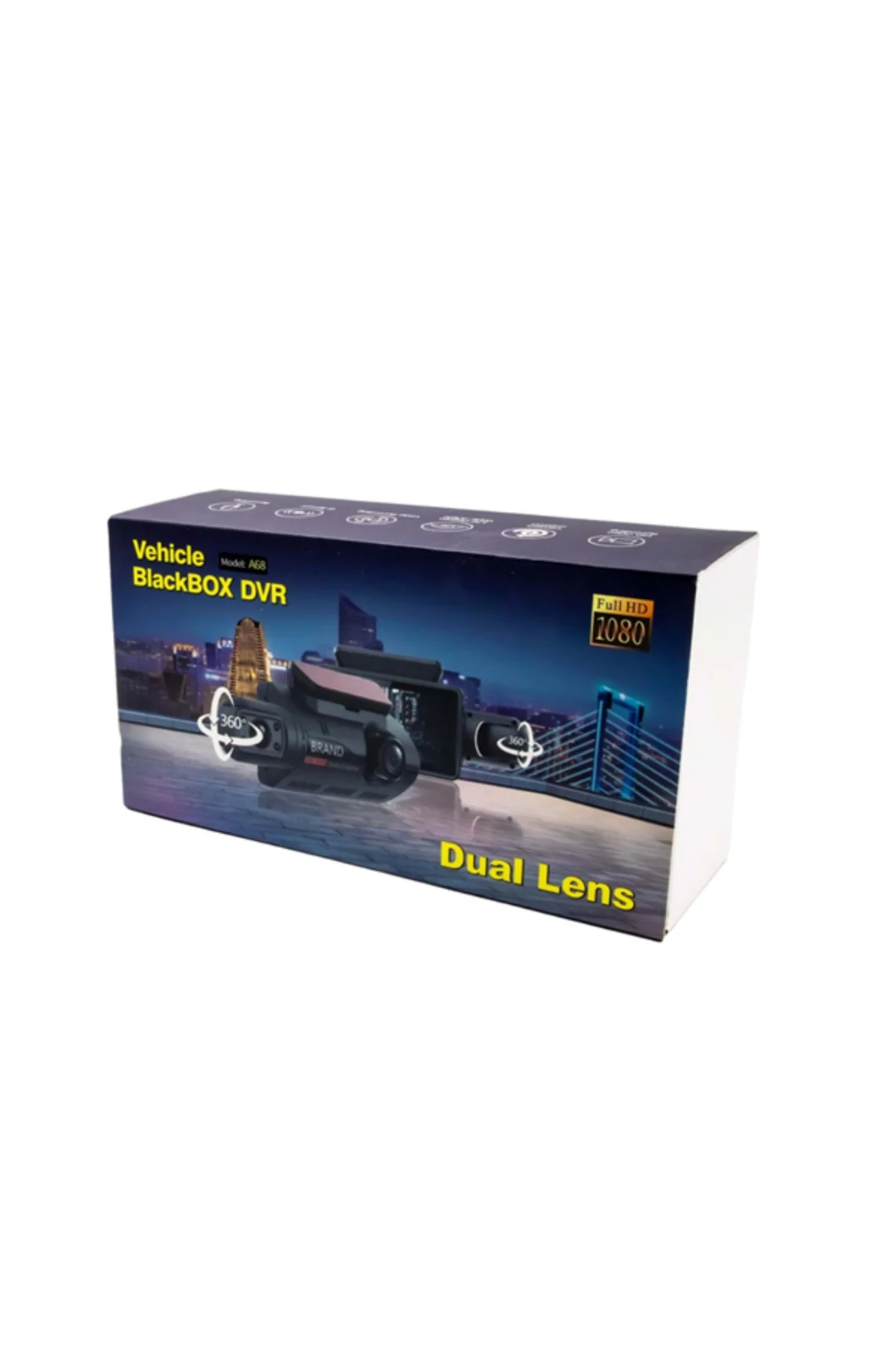 Araç İçi ve Ön Kameralı 3 İnç IPS Ekranlı Full HD Güvenlik Kamerası