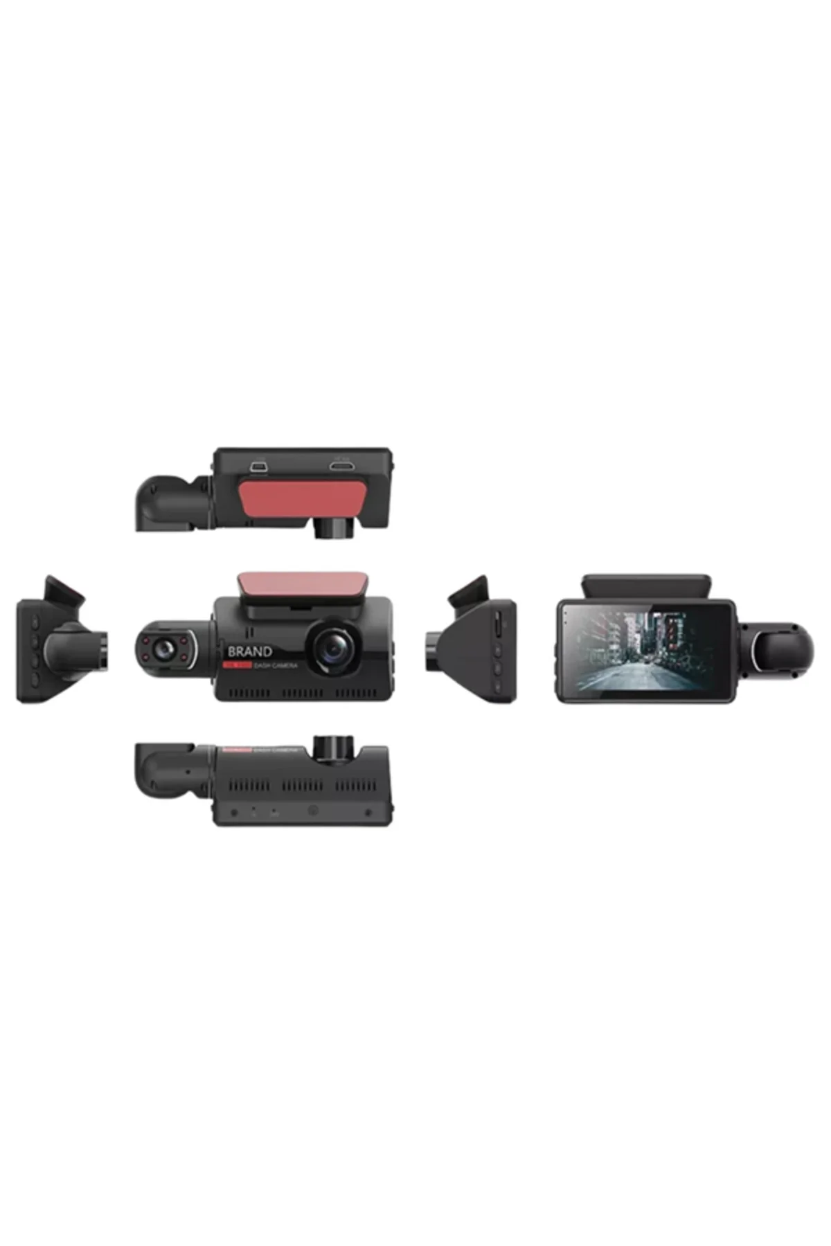 Araç İçi ve Ön Kameralı 3 İnç IPS Ekranlı Full HD Güvenlik Kamerası