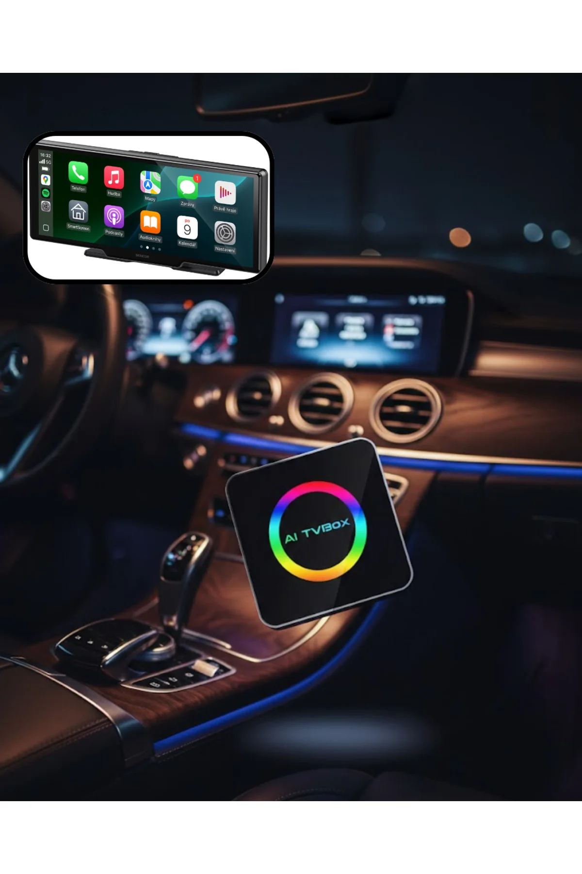 Araç İçin Kablosuz Carplay Android Auto Multimedya Çözümü