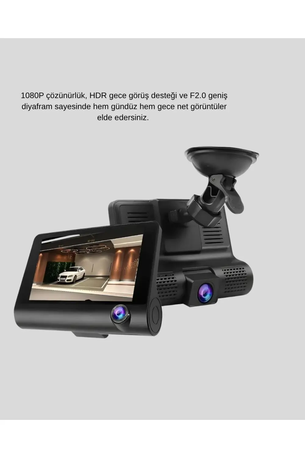 Araç Kamerası 3’lü Full HD DVR 1080P Gece Görüşlü ve G-Sensörlü