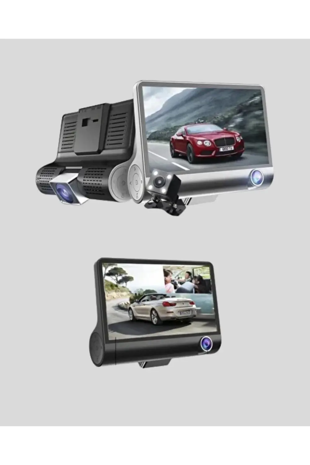 Araç Kamerası 3’lü Full HD DVR 1080P Gece Görüşlü ve G-Sensörlü