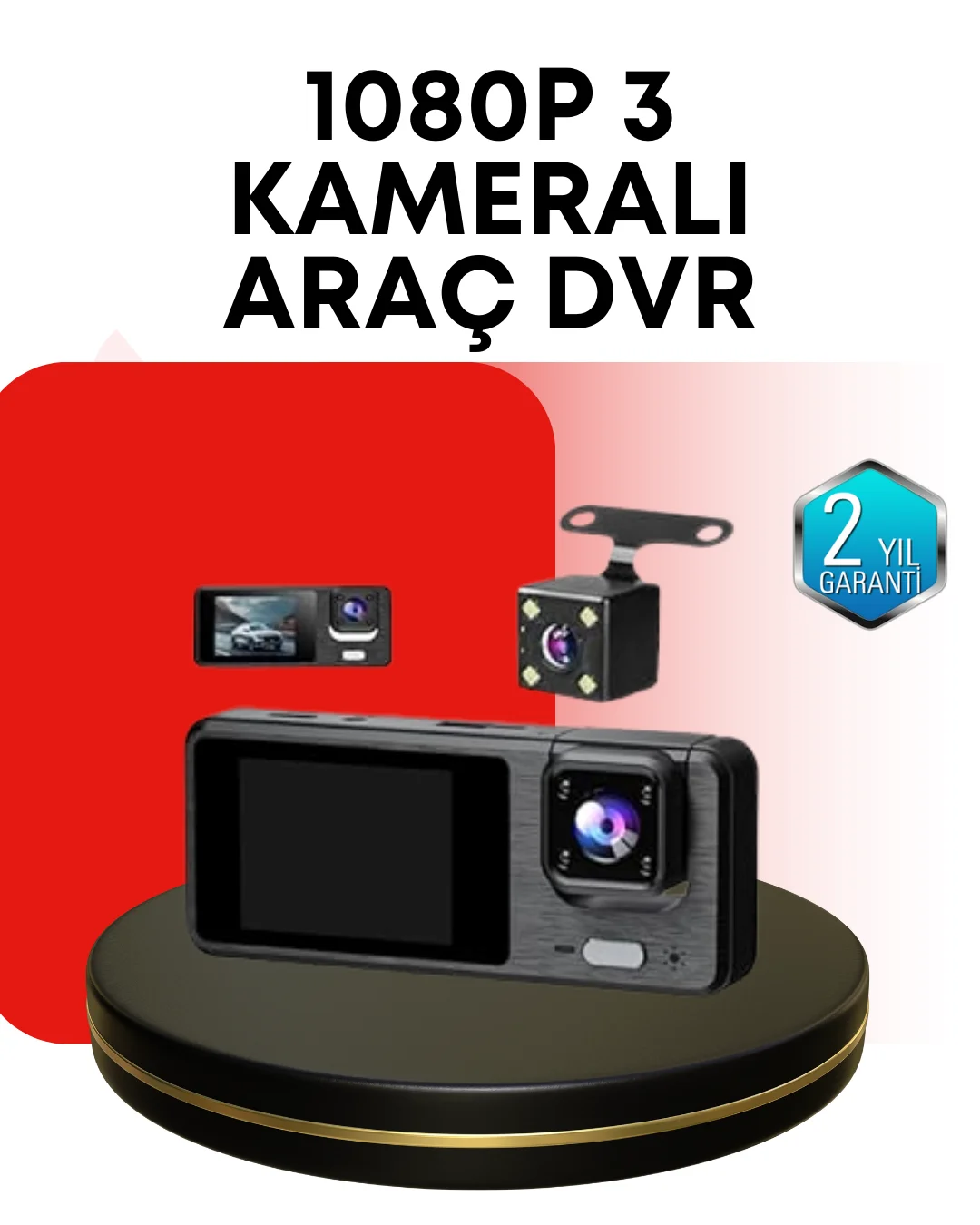 Araç Kamerası 3’lü Sistem | Full HD, Sesli Kayıt ve Park Gözetimi Araç Kamerası 3’lü Sistem | Full HD, Sesli Kayıt ve Park Gözetimi
