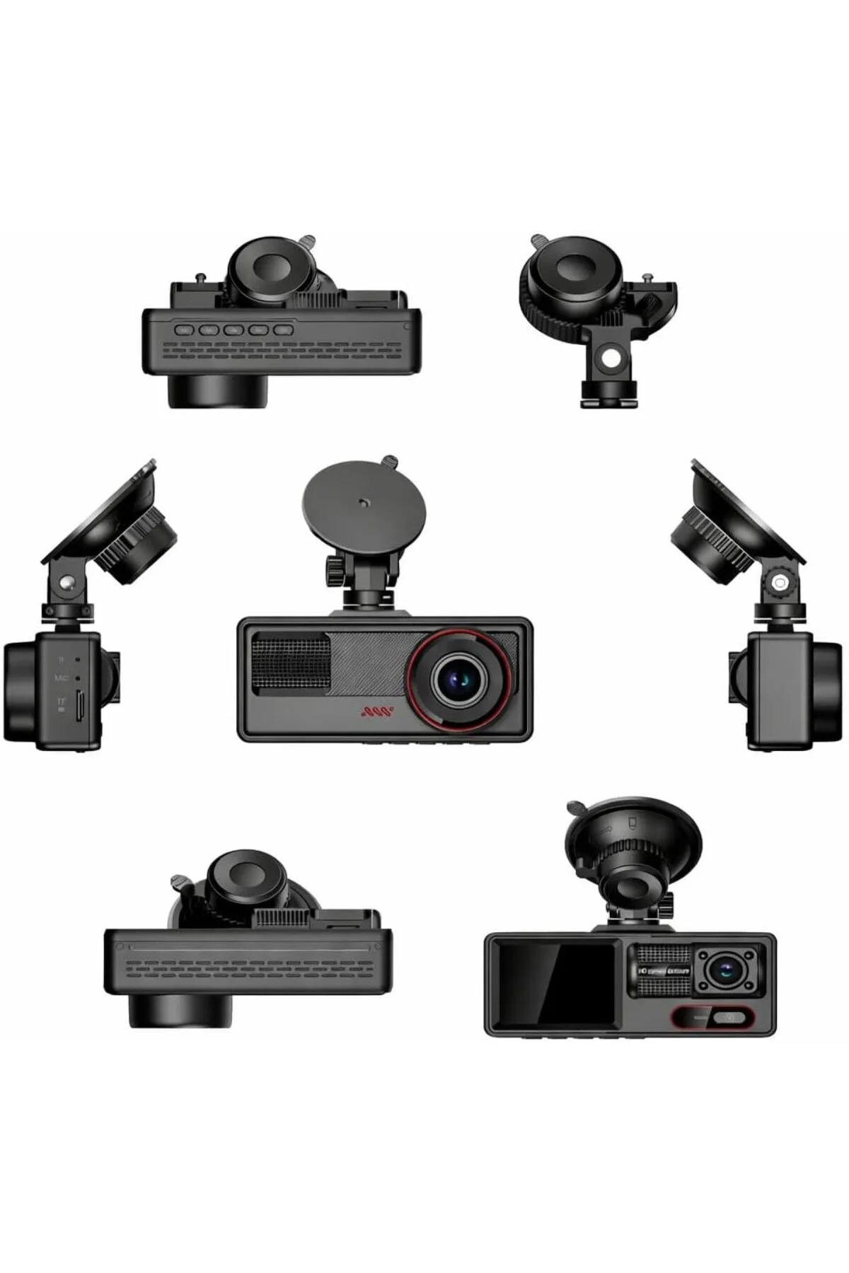 Araç Kamerası, Full HD 1080P 30FPS Dash Cam, 3 Kameralı, Gerçek Z