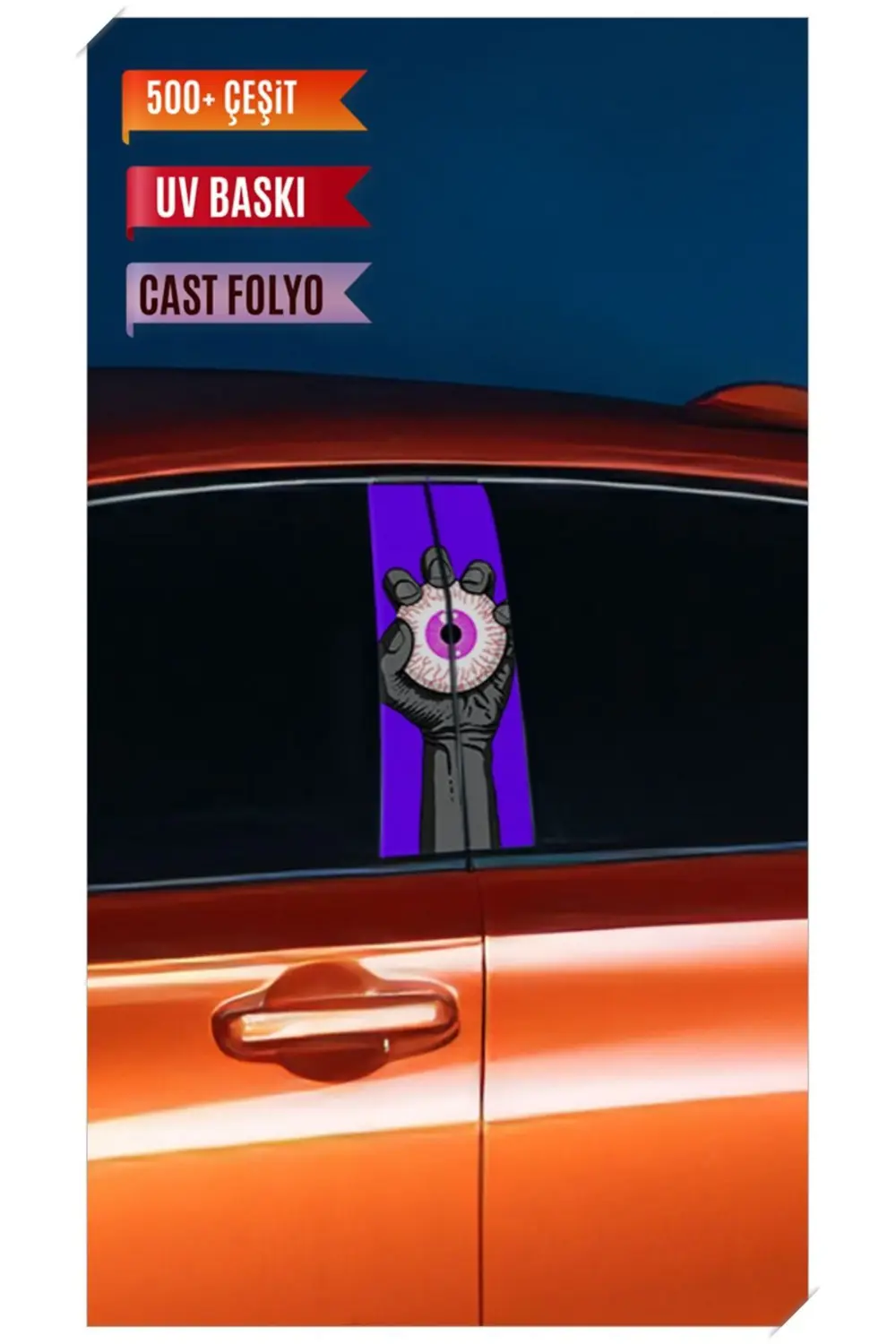 Araç Kapı Direk Kaplama Folyosu Desenli (Sağ Sol Takım) Uyumlu (2