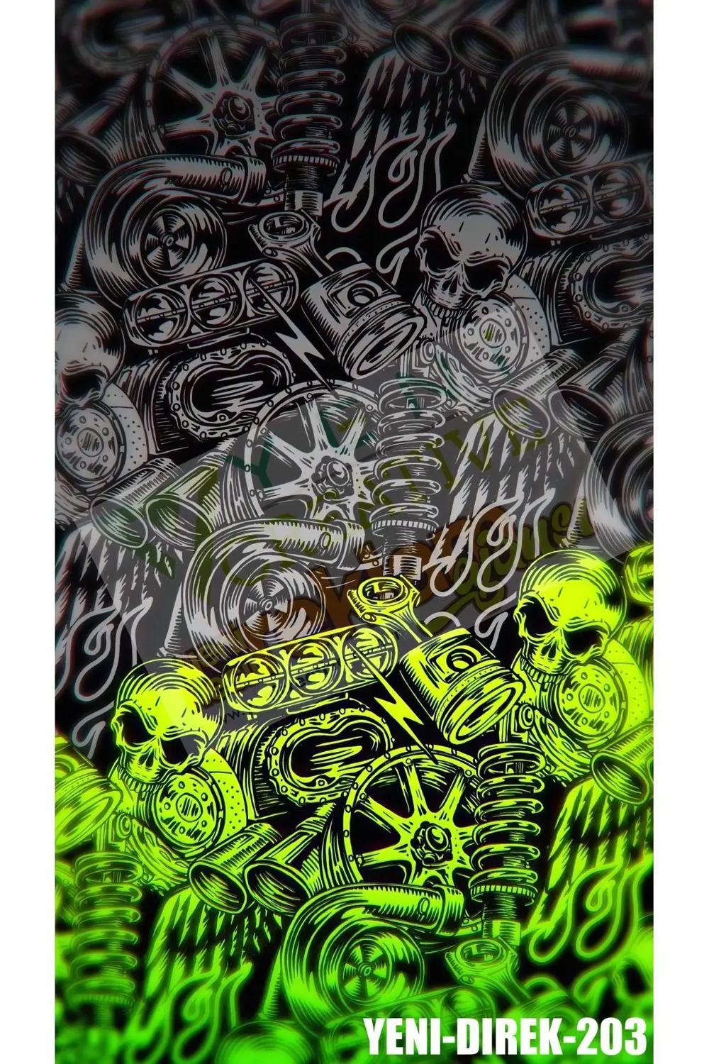 Araç Kapı Direk Kaplama Folyosu Desenli (SAĞ SOL TAKIM) (2 ADET) 