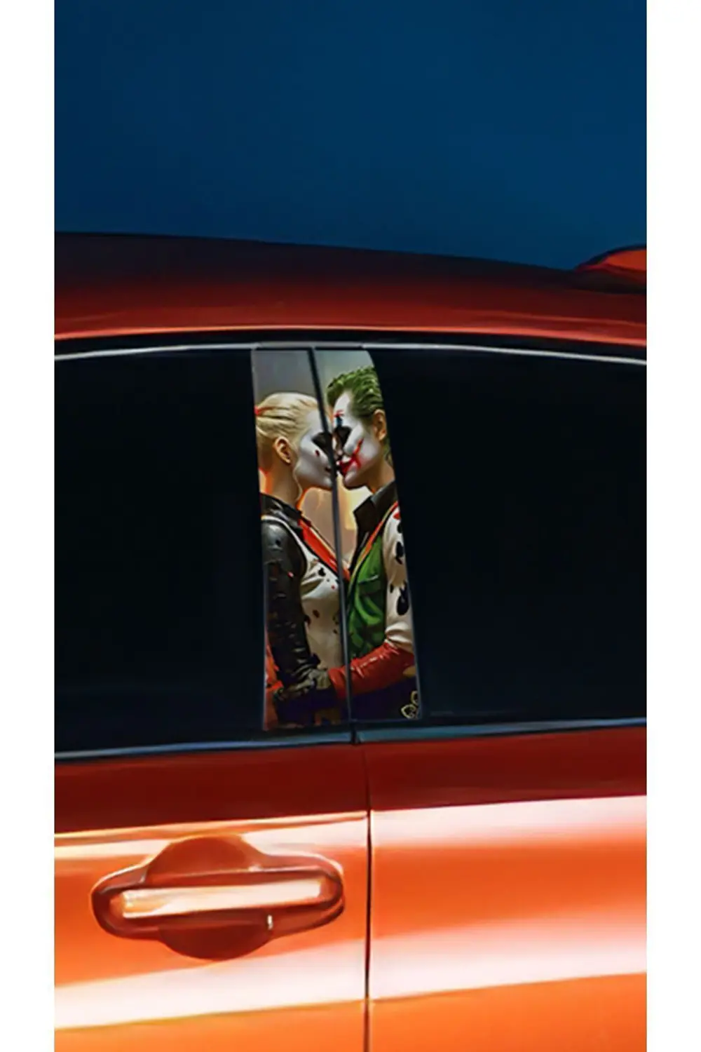 Araç Kapı Direk Kaplama Folyosu Joker Desenli (SAĞ SOL TAKIM) (2 