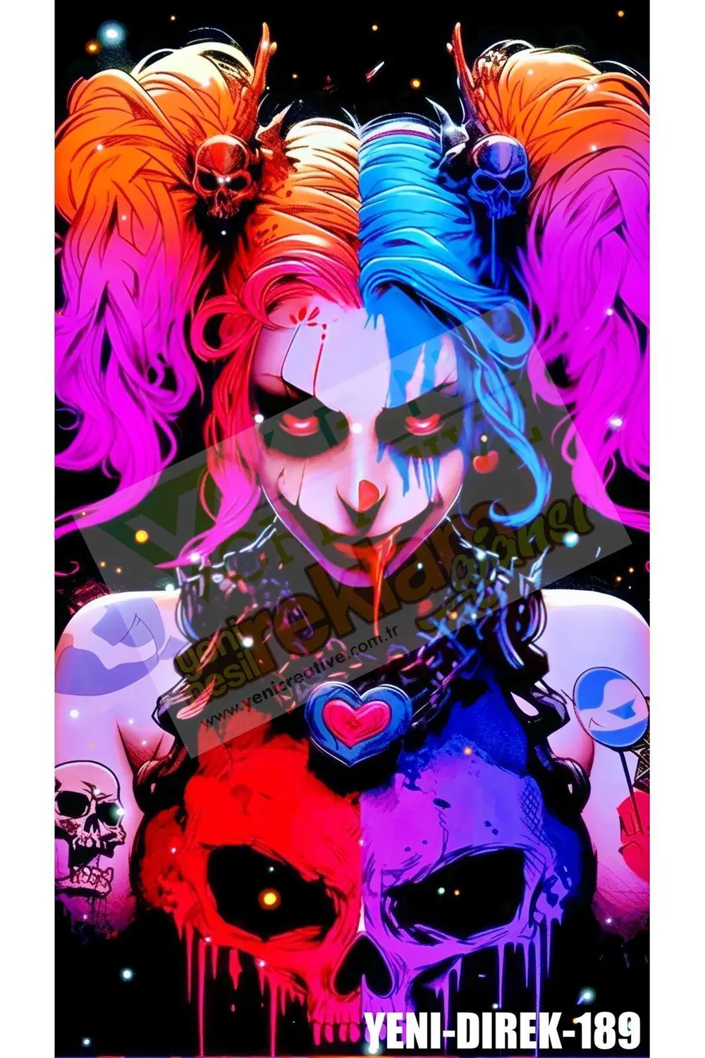 Araç Kapı Direk Kaplama Folyosu Joker Desenli (SAĞ SOL TAKIM) (2 