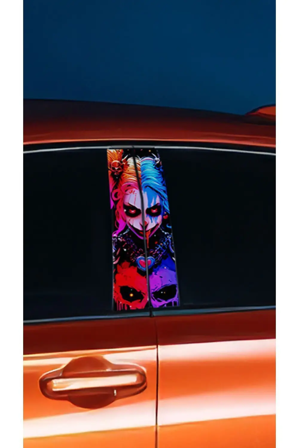 Araç Kapı Direk Kaplama Folyosu Joker Desenli (SAĞ SOL TAKIM) (2 