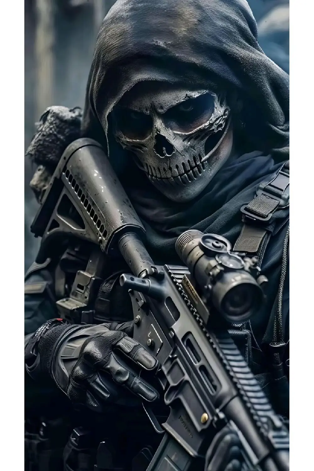 Araç Kapı Direk Kaplama Folyosu Kuru Kafa Desenli (Sağ Sol Takım)