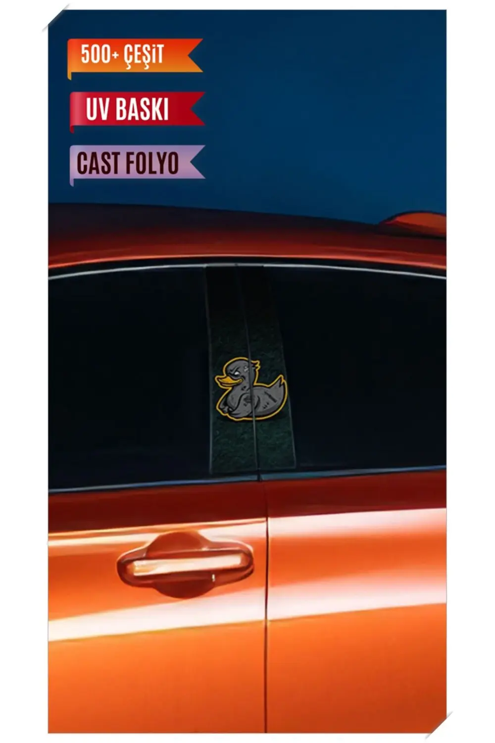 Araç Kapı Direk Kaplama Folyosu Ördek Desenli (Sağ Sol Takım) (2 