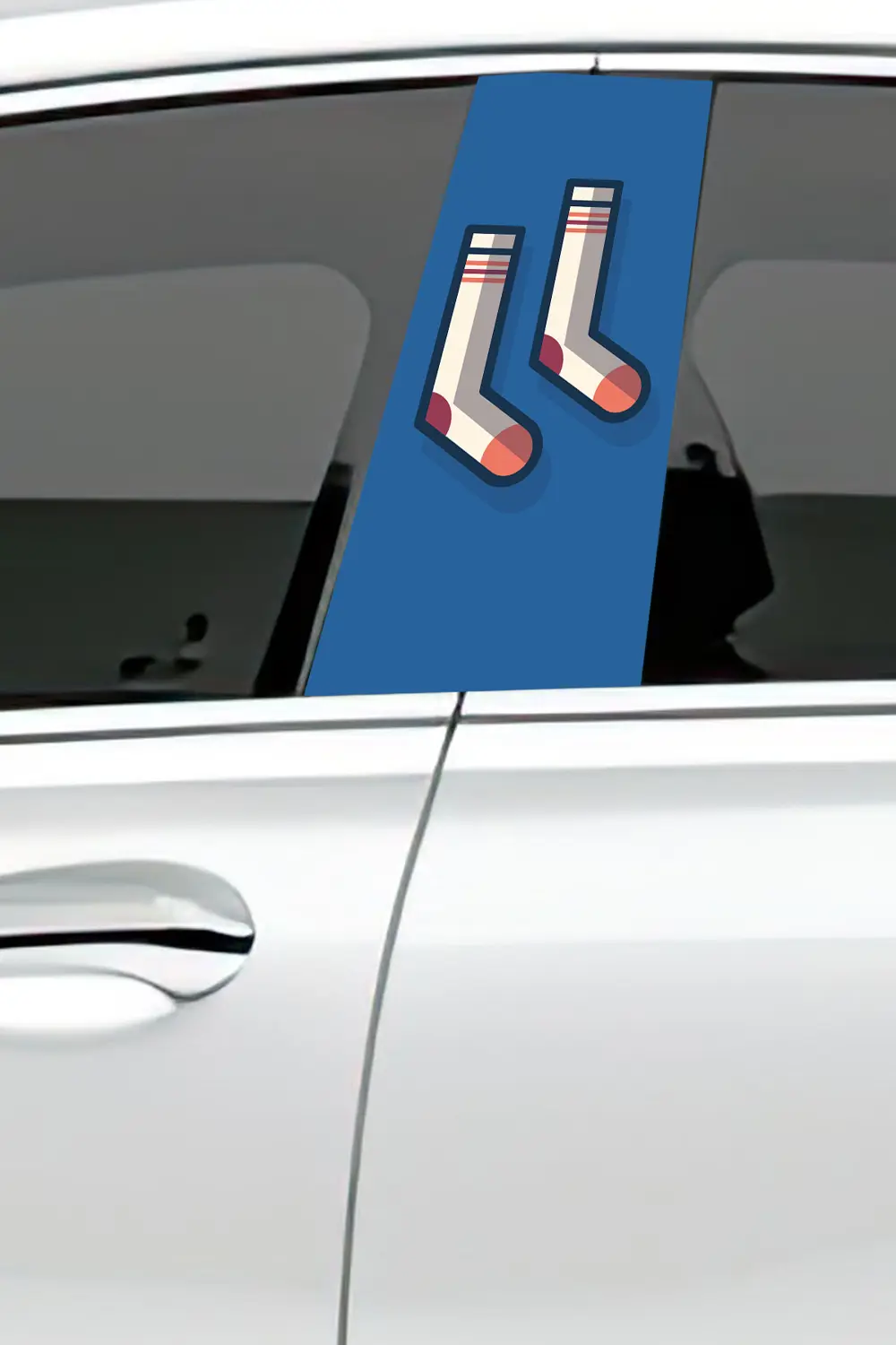 Araç Kapı  Uyumlu Direk Kaplama Folyosu Desenli (Sağ Sol Takım) (