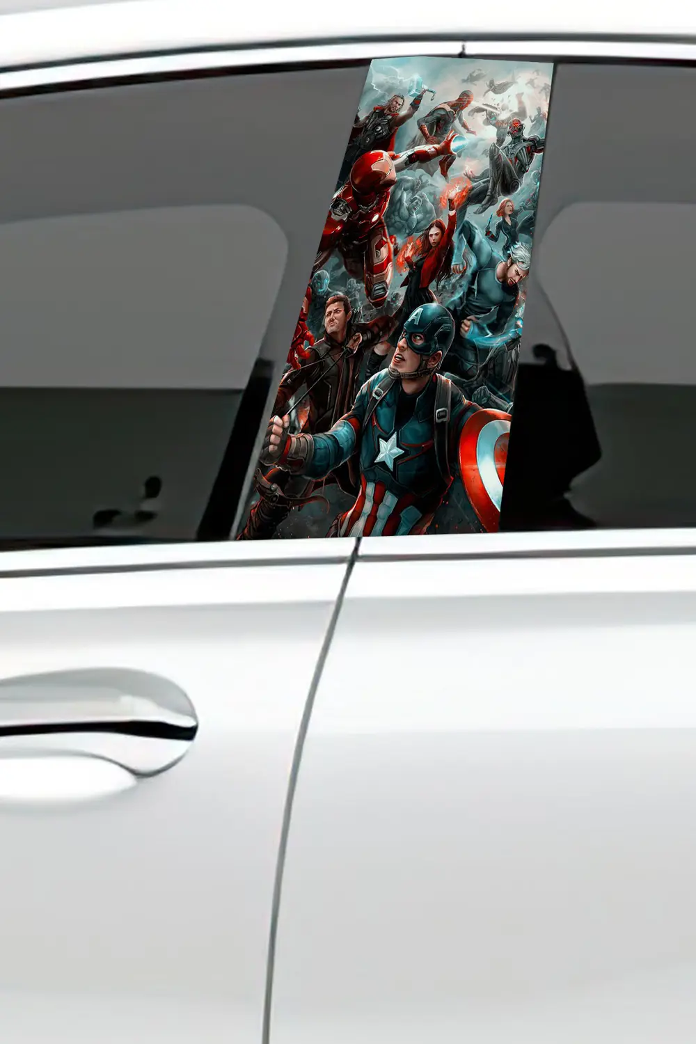 Araç Kapı Uyumlu  Direk Kaplama Folyosu Desenli (Sağ Sol Takım) (