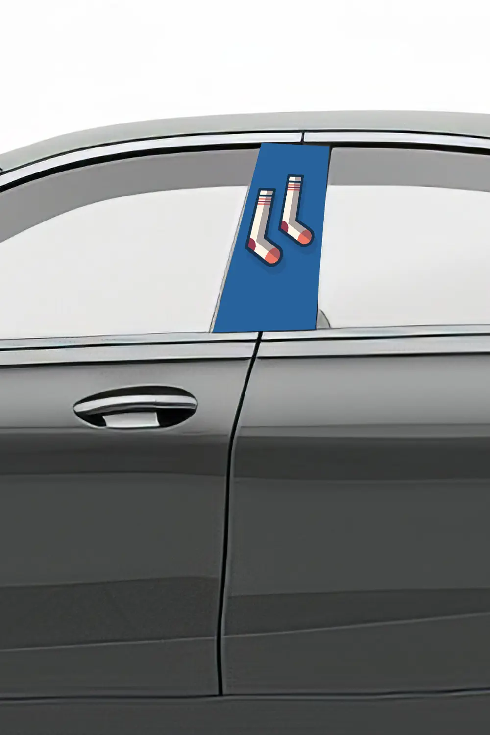 Araç Kapı  Uyumlu Direk Kaplama Folyosu Desenli (Sağ Sol Takım) (