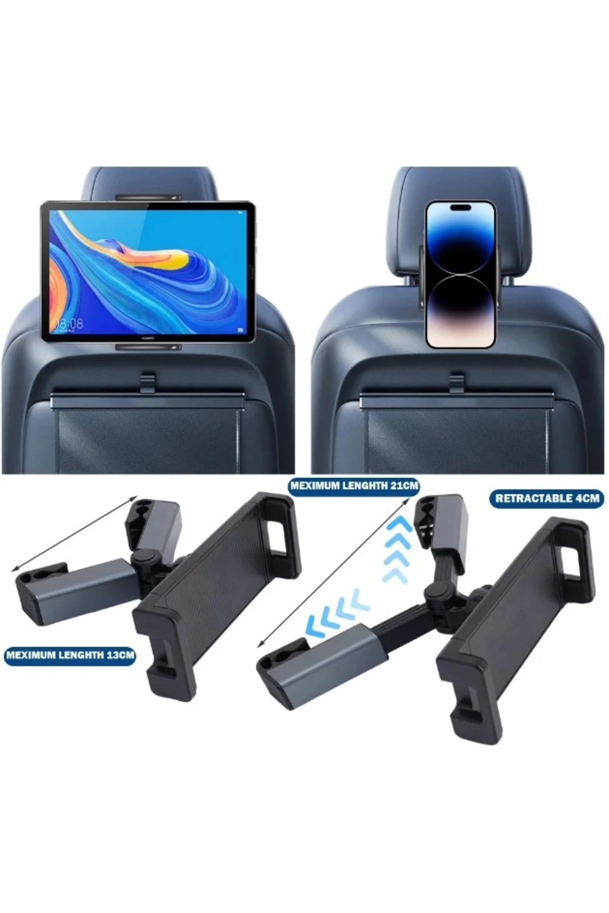 Araç Koltuk Arkası Tablet Tutucu, Telefon Tutucu, Tablet/Telefon Araç Koltuk Arkası Tablet Tutucu, Telefon Tutucu, Tablet/Telefon