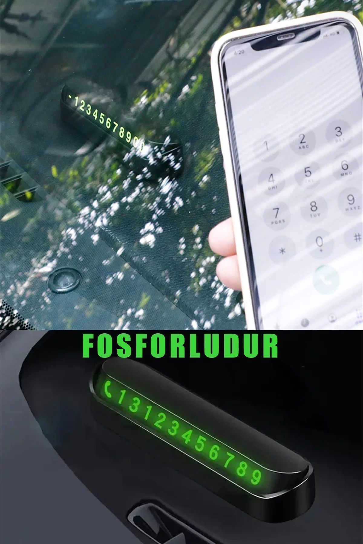 Araç Numaratörü Araba Numaratör Park Telefon Numarası İçi Fosforl