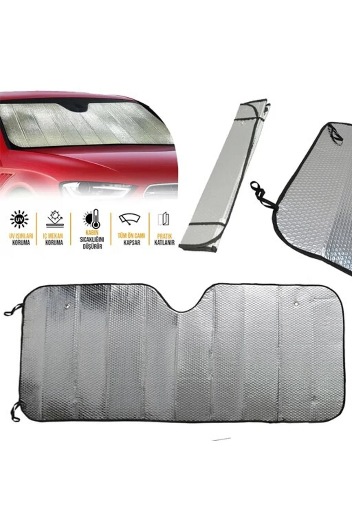 Araç Ön Cam Güneşlik UV ve Isı Koruma Katlanabilir Toyota Corolla