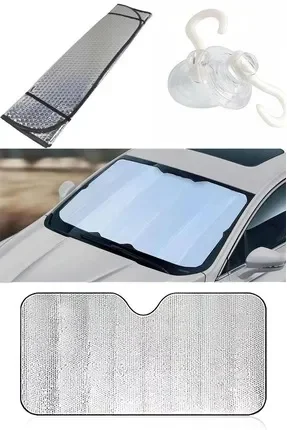Araç Ön Cam Güneşlik UV ve Isı Koruma Katlanabilir Toyota Corolla Skoda Superb Dacia Duster Ford Focus