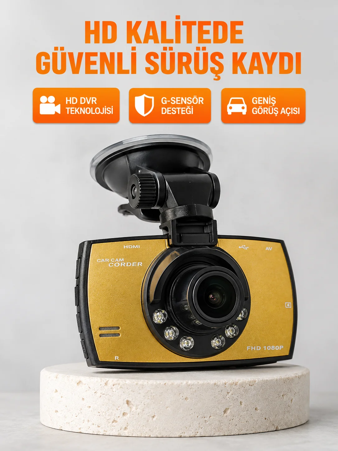 Araç Ön Kamera Full HD Kayıt ve G Sensor Özellikli Fiyatı, Yorumları ve Özellikleri