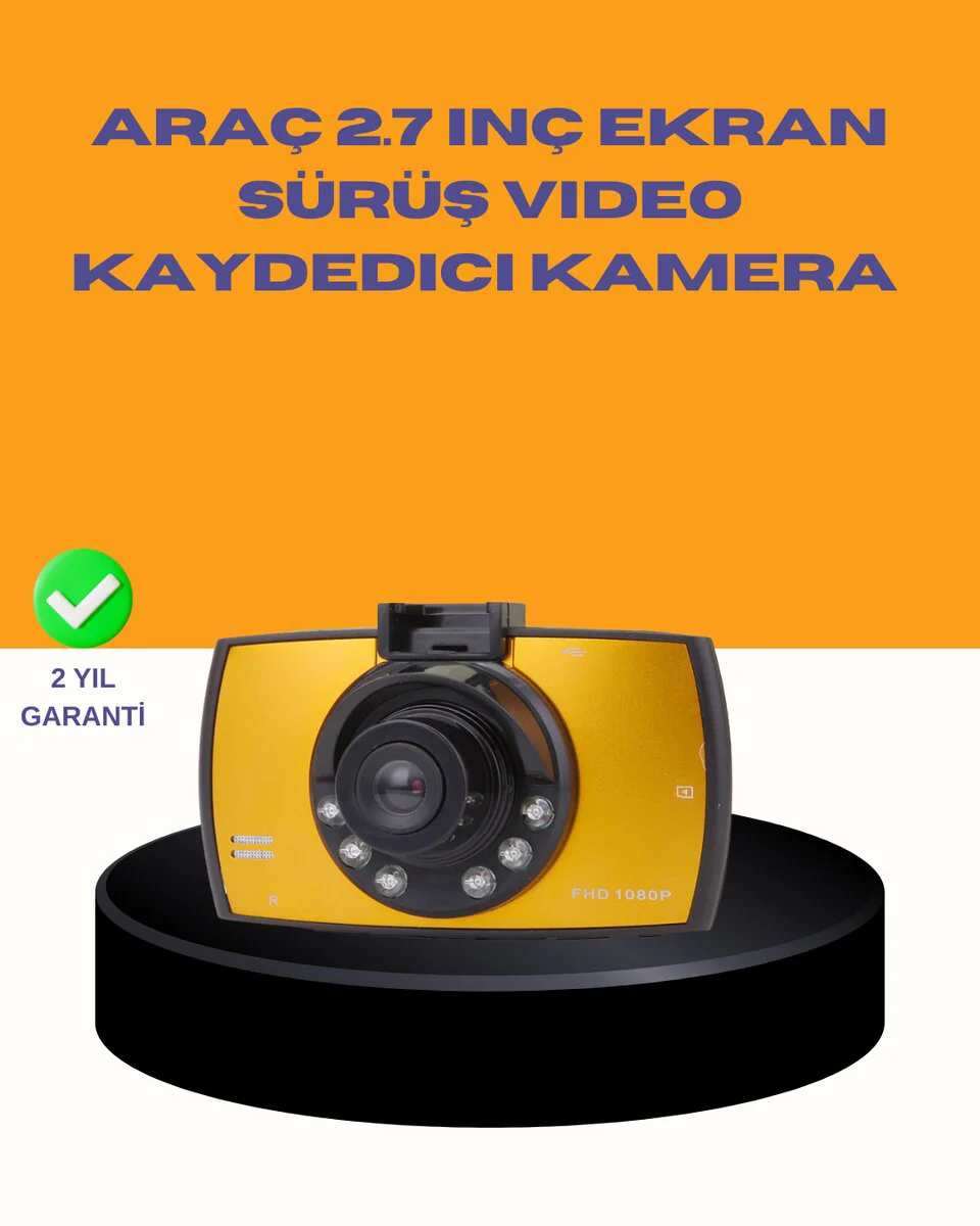 Araç Ön Kamera Full HD Kayıt ve G Sensor Özellikli - En İyi Güvenlik Çözümü