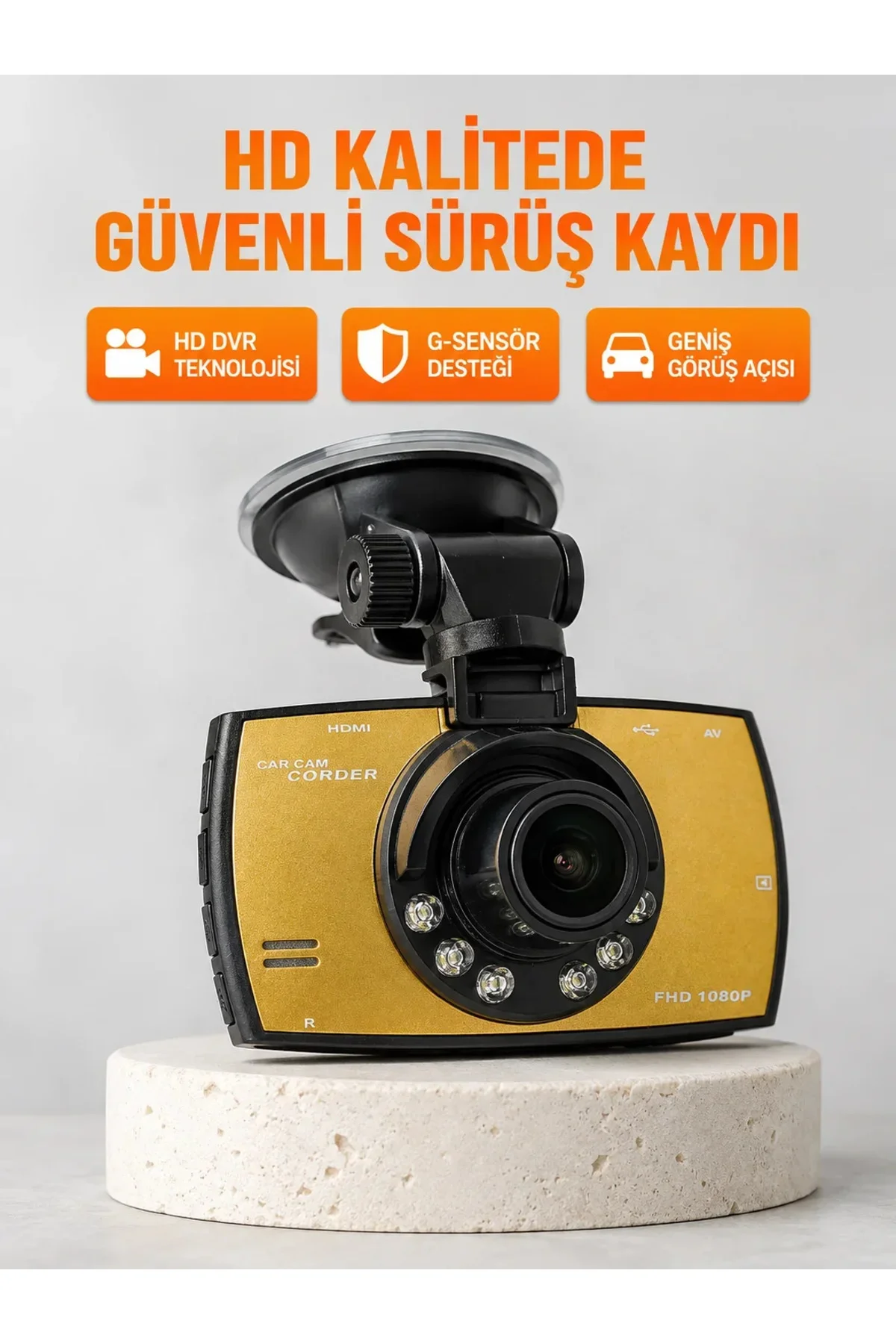 Araç Ön Kamera Full HD Kayıt ve G Sensor Özellikli Araç Ön Kamera Full HD Kayıt ve G Sensor Özellikli