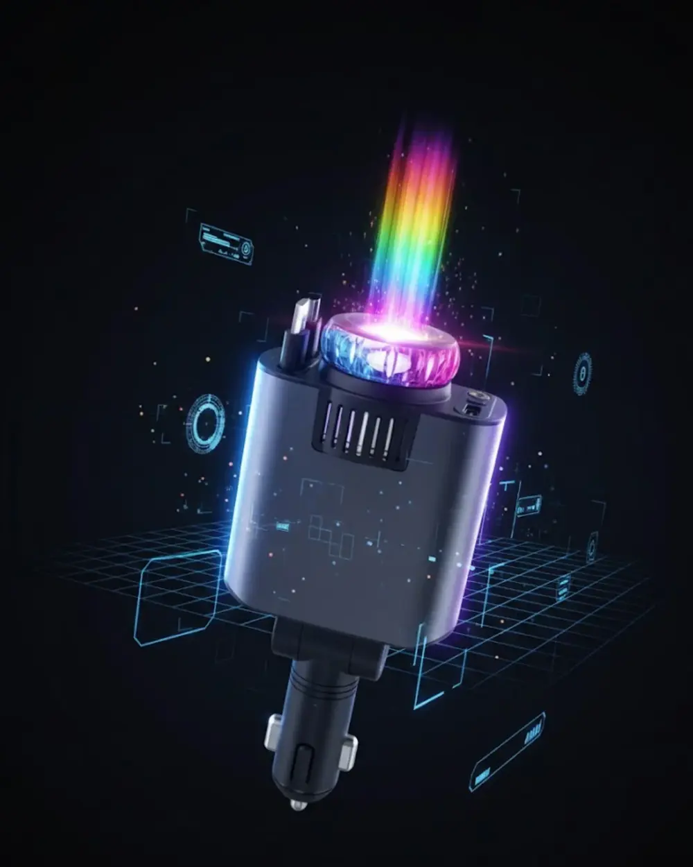 Araç Şarj Aleti Yıldız Tavan Işıklı Hava Nemlendirici Aroma Apara