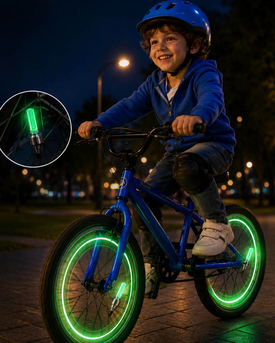 Araç Sibop LED Işığı 2li Set Bisiklet Motosiklet Jant Lambası