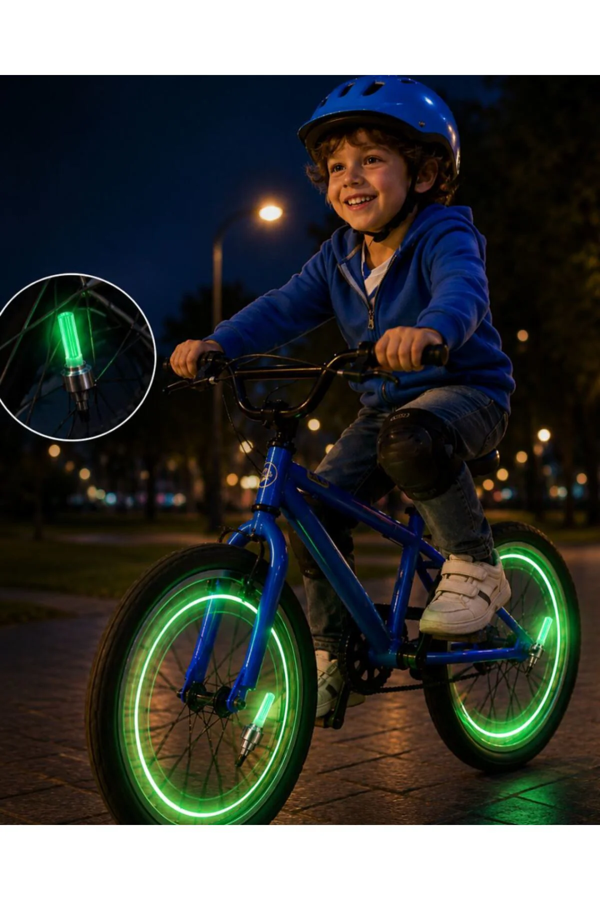 Araç Sibop LED Işığı 2li Set Bisiklet Motosiklet Jant Lambası