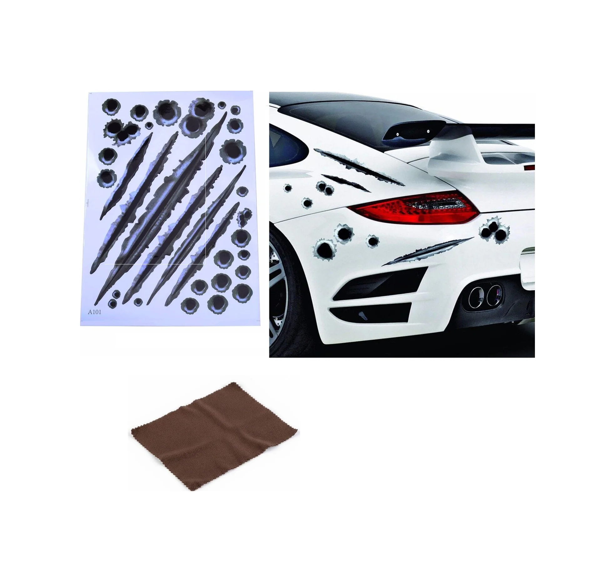 Araç Sticker Seti Yara Bere Oto Sticker Yara Şeklinde 3d
