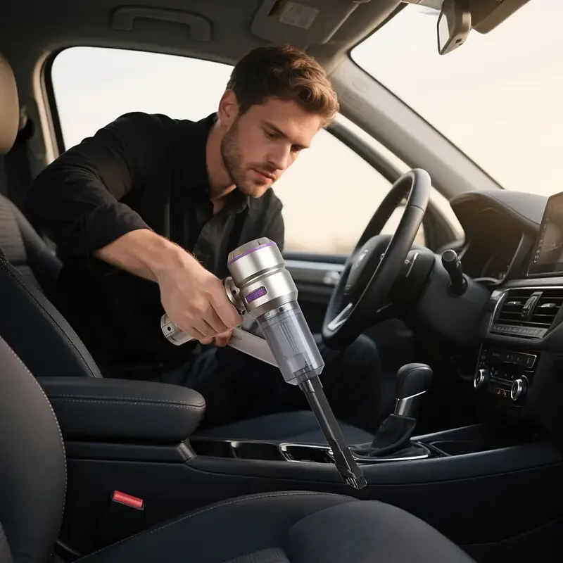 Araç Süpürgesi Kablosuz El Süpürgesi – 16000 Pa Fırçasız Motor (4