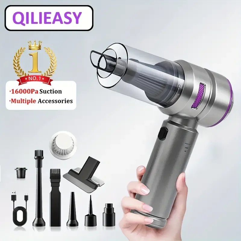 Araç Süpürgesi Kablosuz El Süpürgesi – 16000 Pa Fırçasız Motor (4