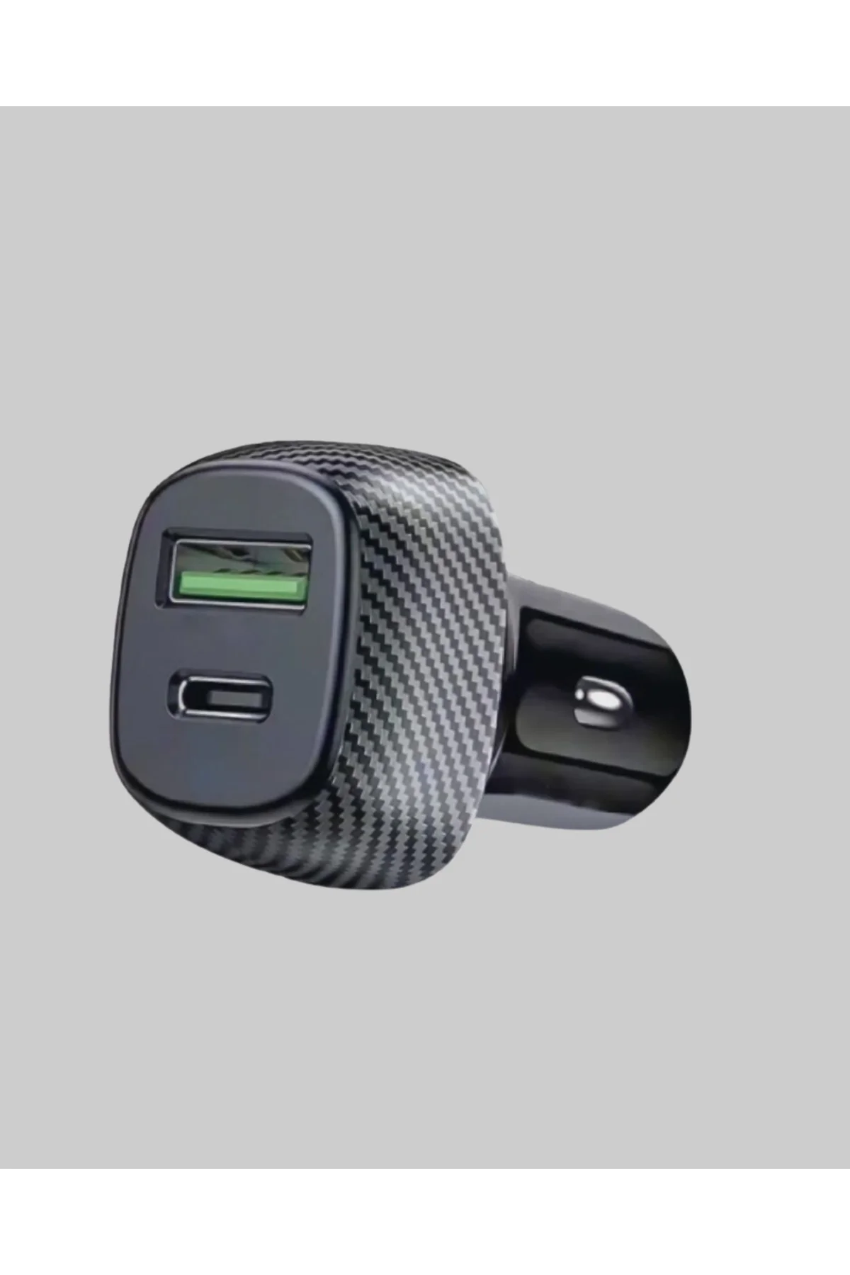 Araç Tipi Hızlı Şarj Adaptörü Type-C PD USB Çift Port Kompakt