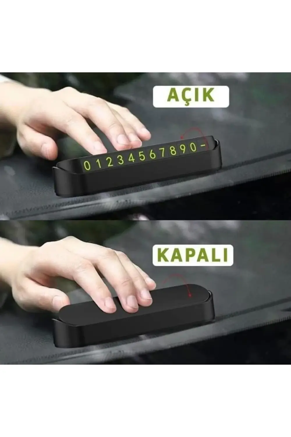 Araç Torpido Üstü Aç Kapa Numaratör, Fosforlu Numaratör, Park Num