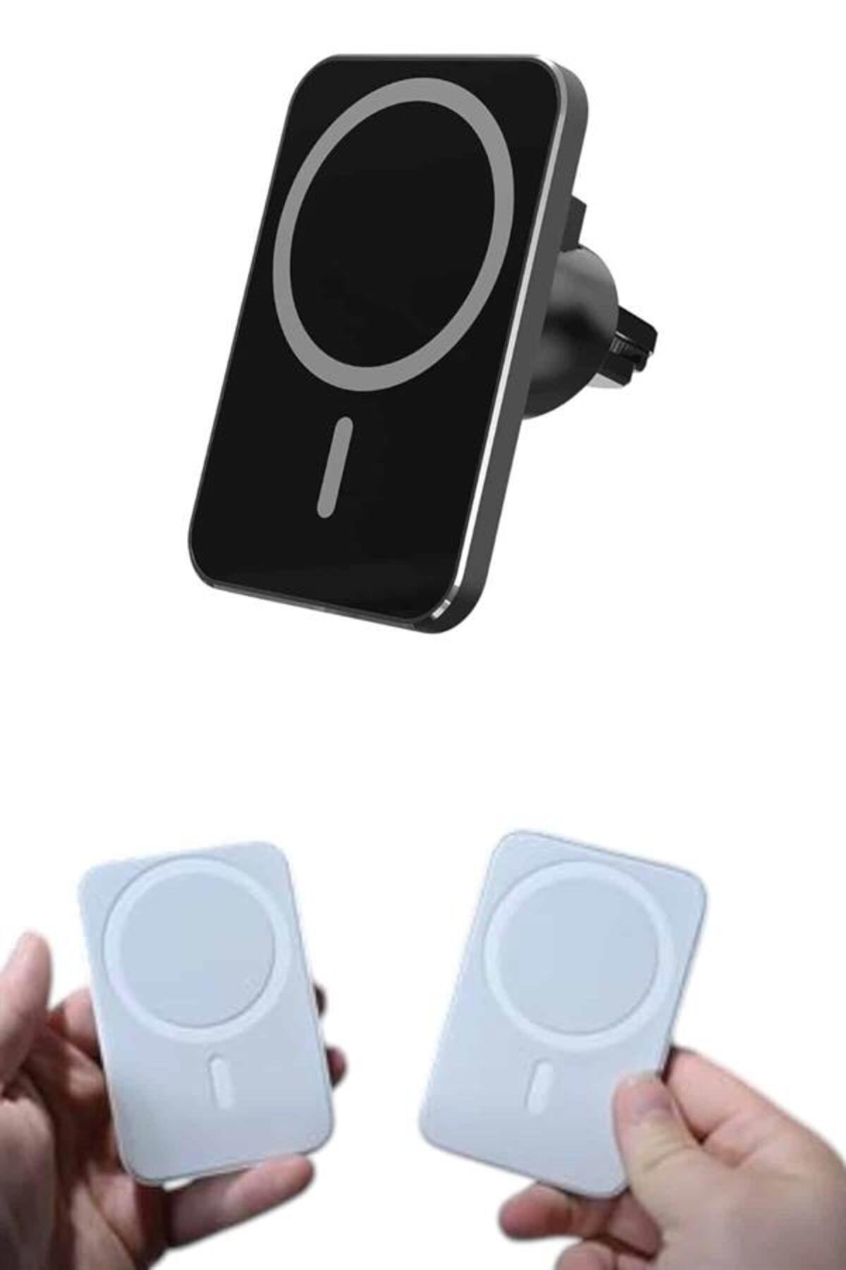 araç uyumlu Kablosuz 15W Taşınabilir Şarj Aleti Çift Kablo - Lisi