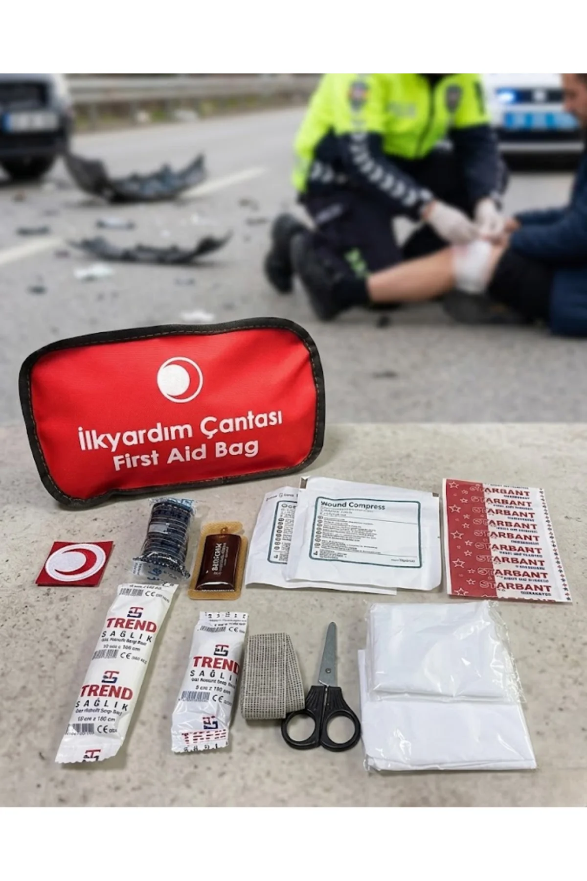 Araç ve Ev İçin İlk Yardım Çantası Eksiksiz Acil Müdahale Seti