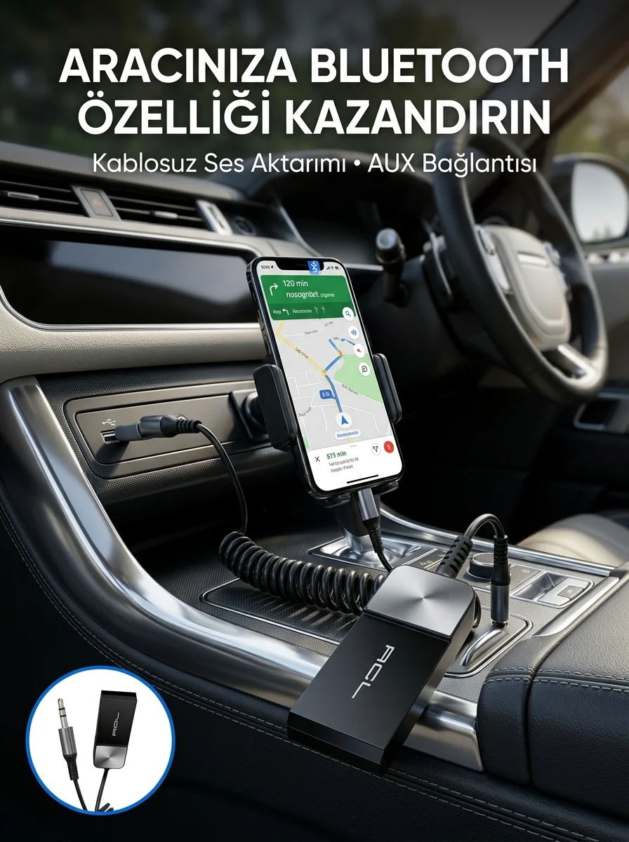 Araç ve Ev Ses Sistemleri İçin Bluetooth AUX Adaptörü Fiyatı, Yorumları ve Özellikleri