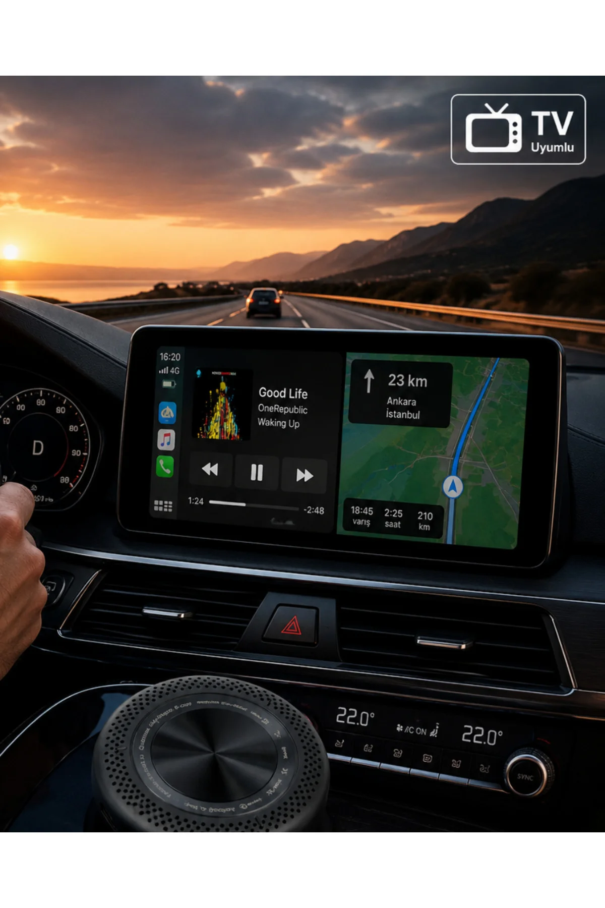 Araç ve TV Uyumlu CarPlay Box 4GB RAM 64GB Hafıza HDMI Android Si