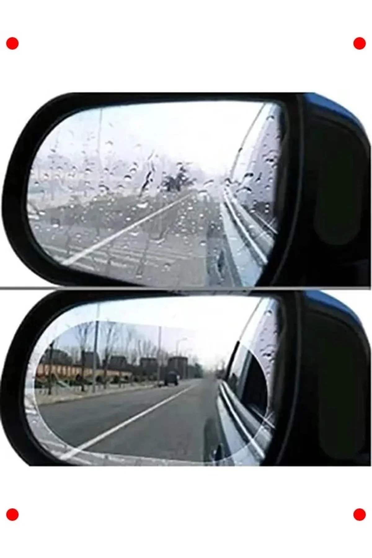 Araç Yan Ayna Buğu ve Yağmur Önleyici Film (2 Adet)