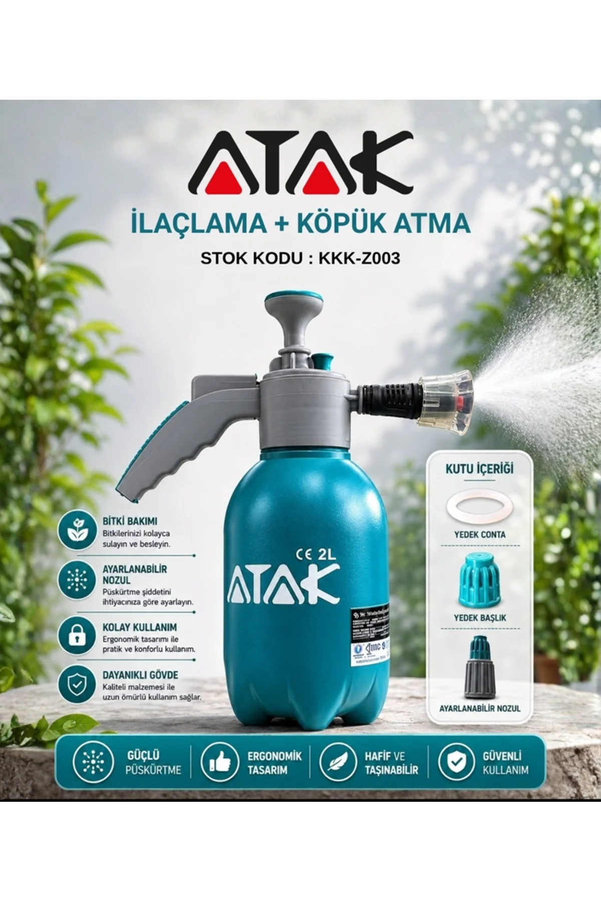 Araç Yıkama Oto Yıkama Köpük Pompası Sulama Ilaçlama Klima Temizl