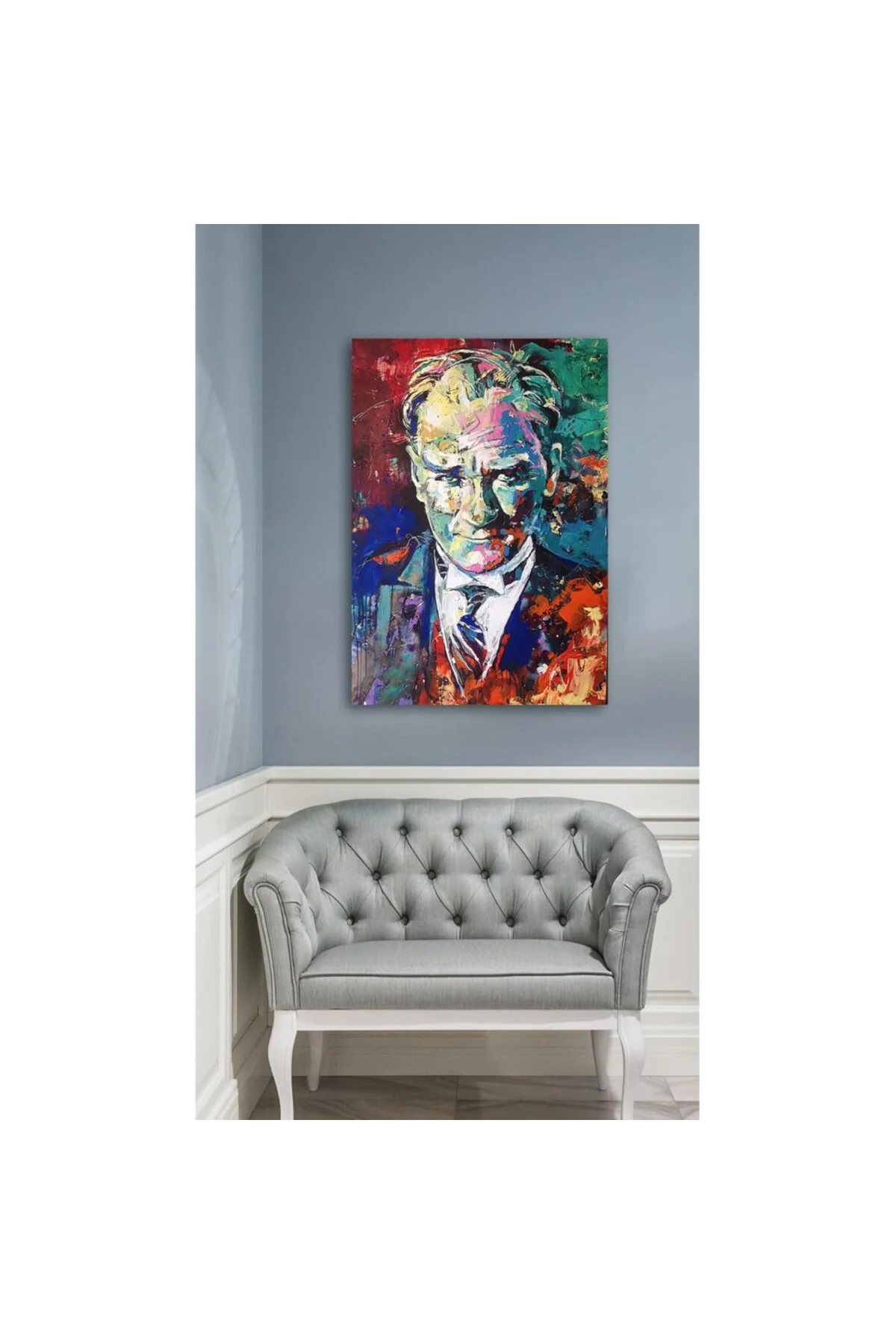 ARAJANS Yağlı Boya Efektli Mustafa Kemal Atatürk Portresi Karizma