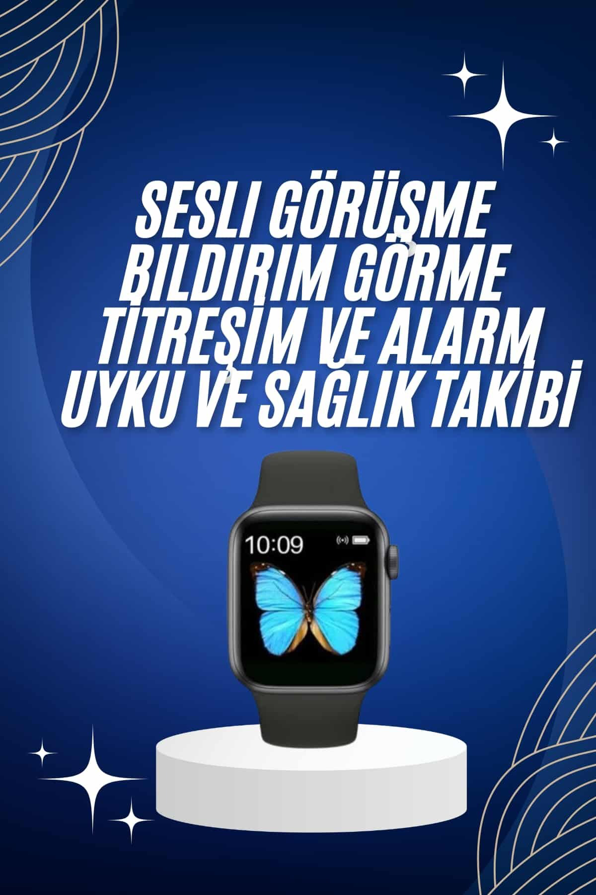 Arama Cevaplayabilen Akıllı Saat Bluetooth Bağlantılı Sosyal Medy