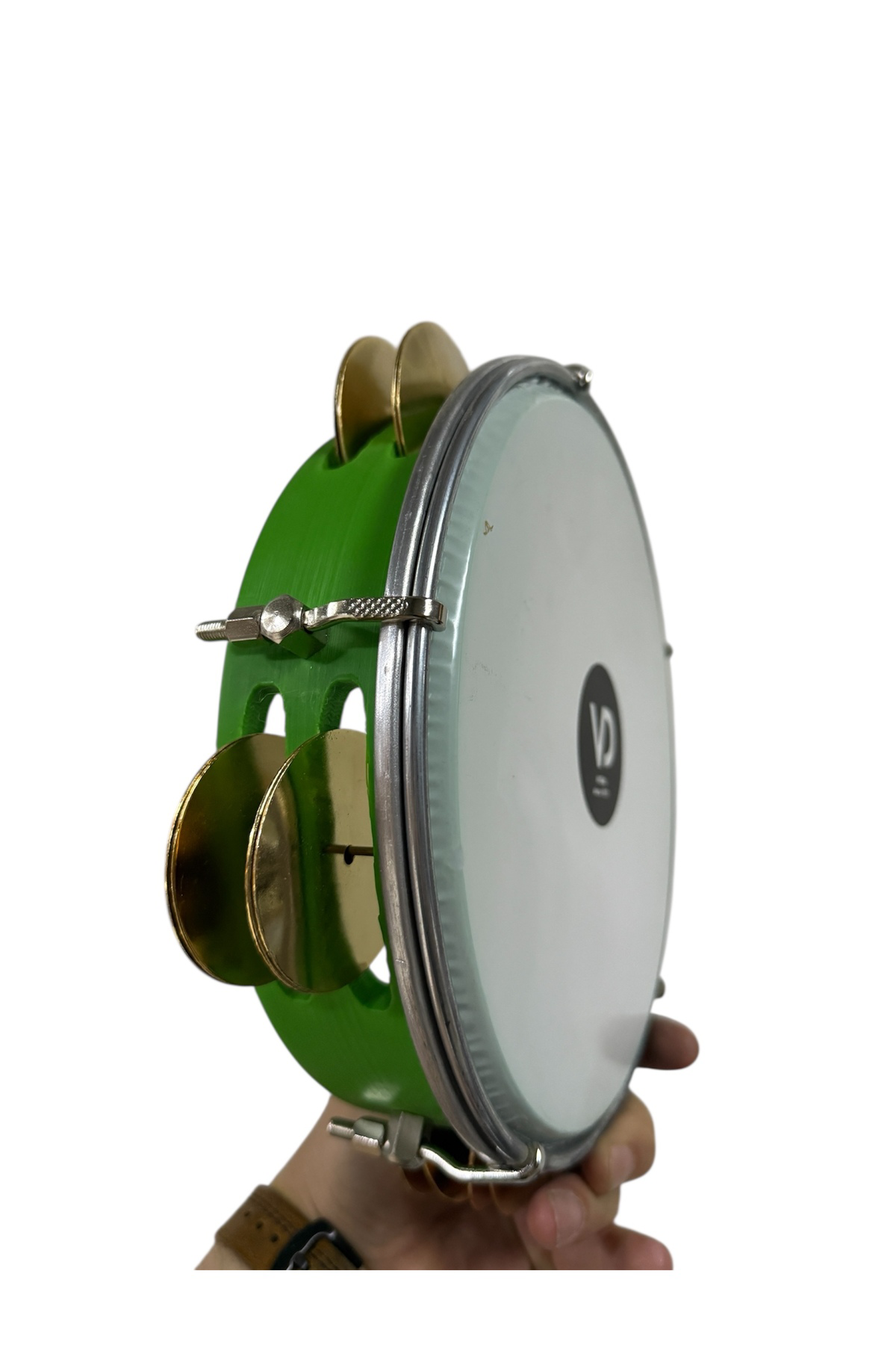 Arap Fasıl Tefi Profesyonel Yeşil Renk Carbon Kasnak Vd Beyaz Fil