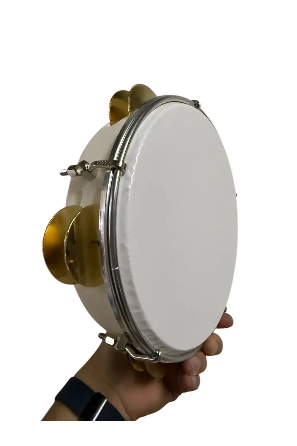 Arap Fasıl Tefi Profesyonel Beyaz Renk Carbon Kasnak Film Beyaz K