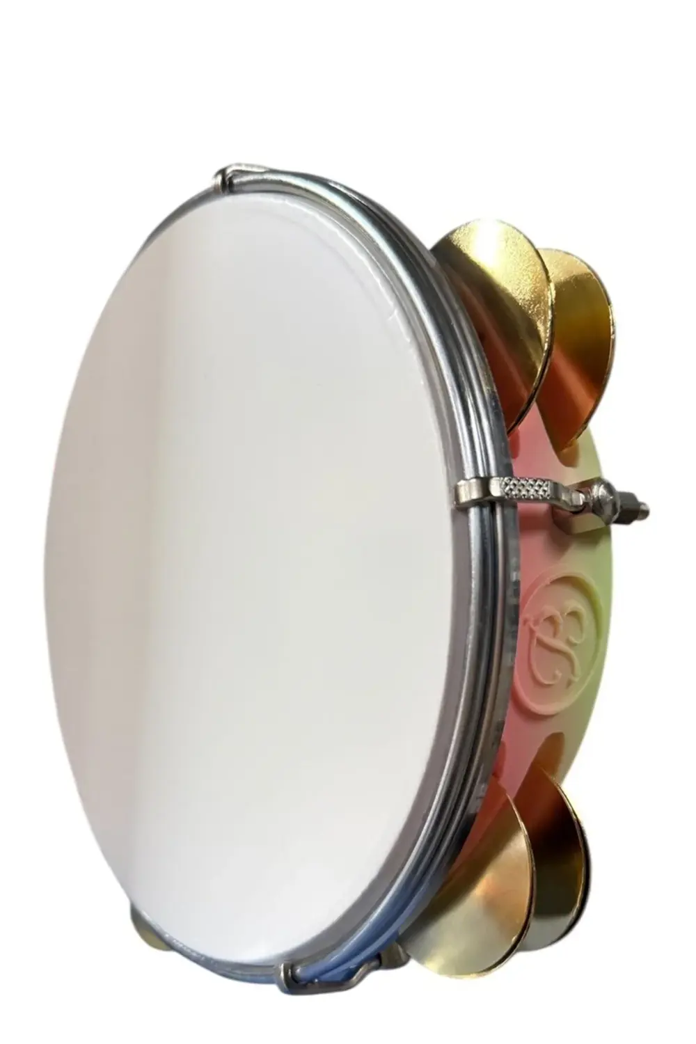 Arap Fasıl Tefi Profesyonel Carbon Gökkuşağı Rengi Kasnak Beyaz F