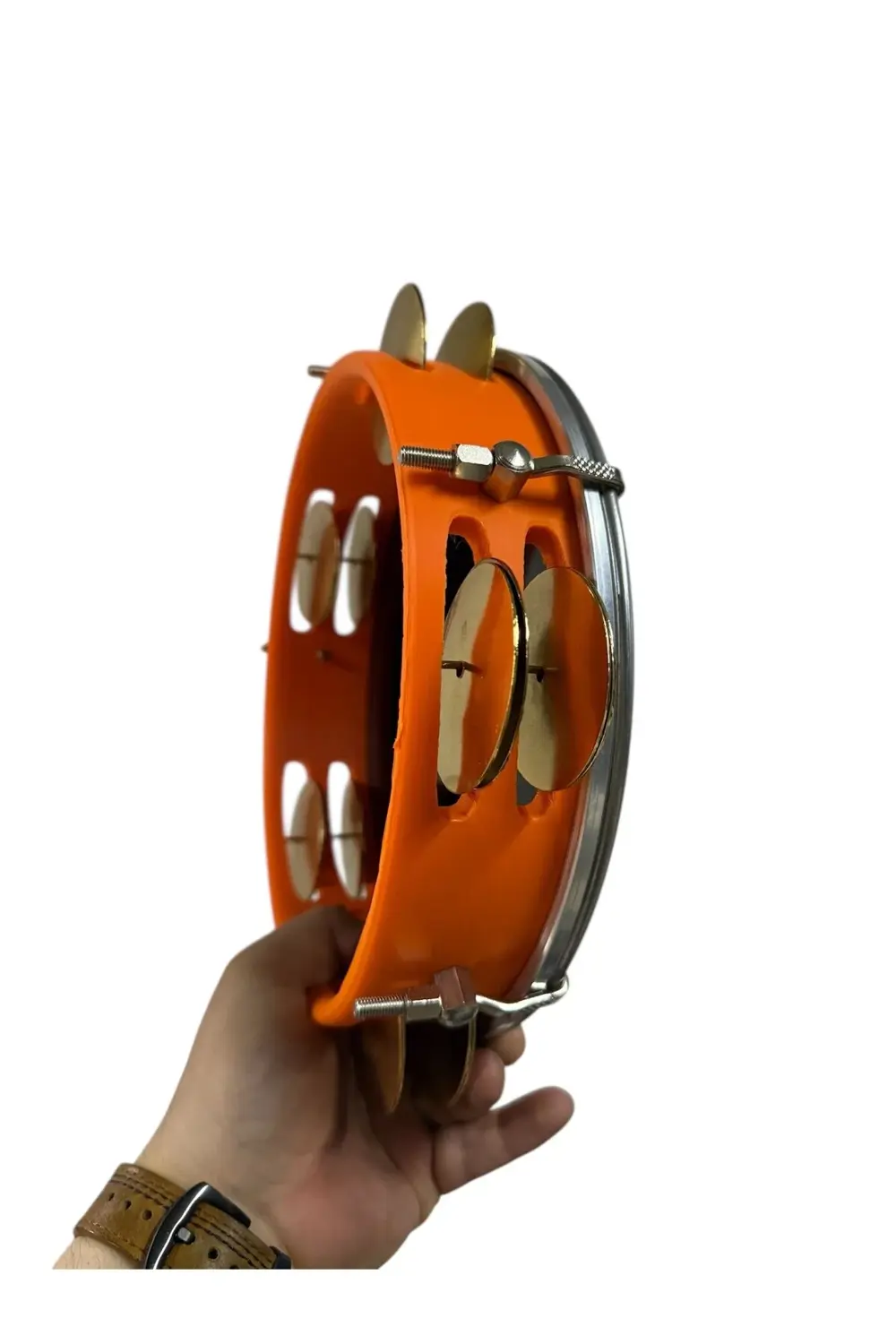 Arap Fasıl Tefi Profesyonel Turuncu Carbon Kasnak Mitello Siyah F