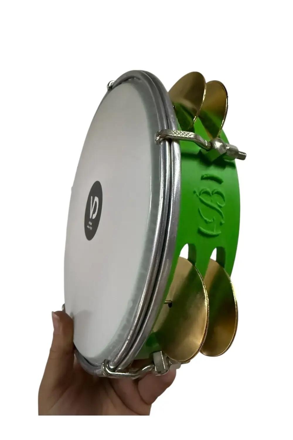 Arap Fasıl Tefi Profesyonel Yeşil Renk Carbon Kasnak Vd Beyaz Fil