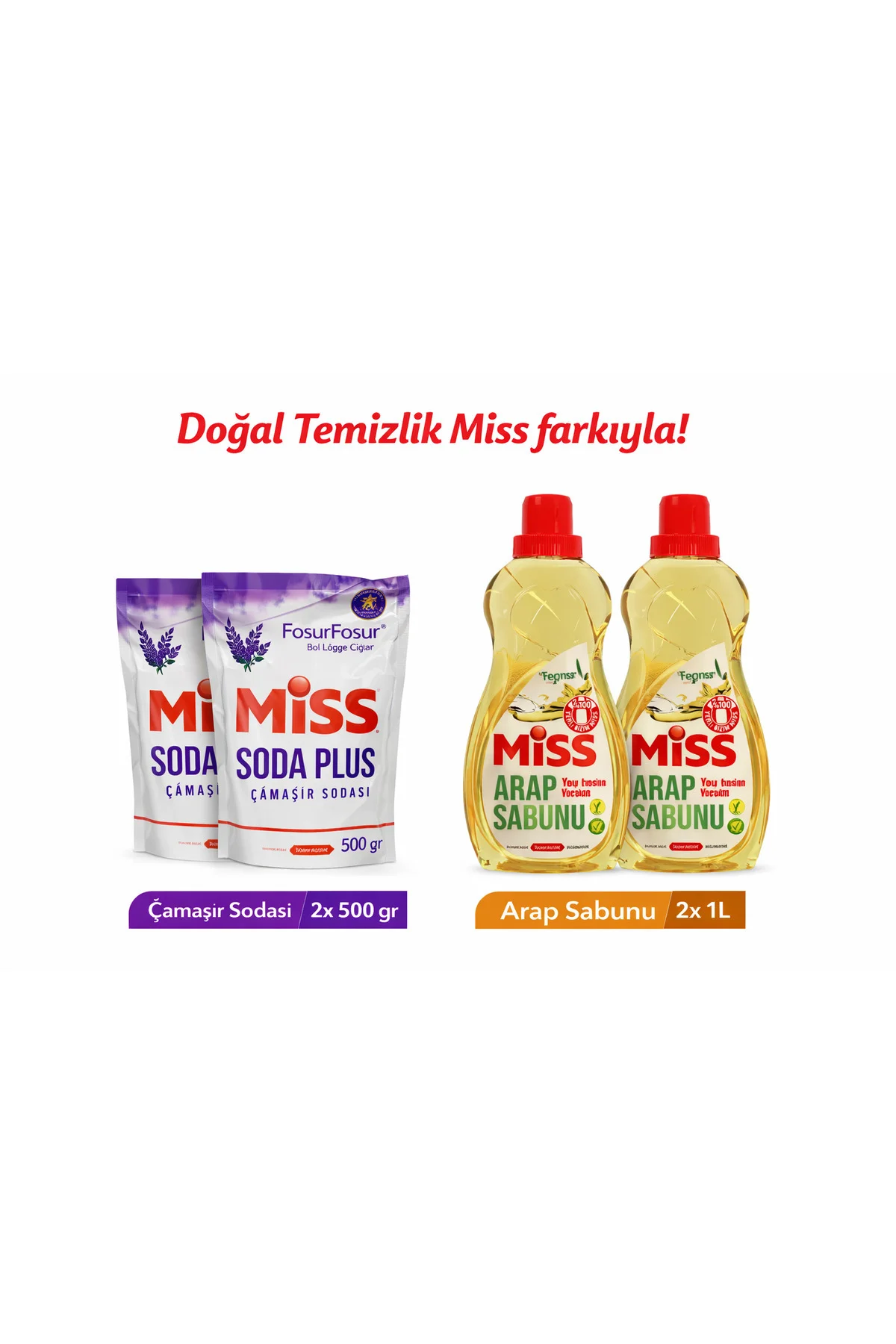 Arap Sabunu 1 L X 2 Adet+Soda Plus 500 gr Lavanta X 2 Adet
